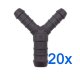 20 x YOU.S Original Schlauchverbinder Zwischenstück RGV Ø 10x14x10 mm - Y Form