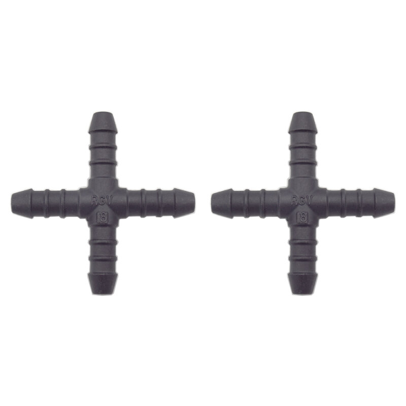 2 x YOU.S Original Schlauchverbinder Zwischenstück RGV Ø 8x8x8x8 mm - X Form