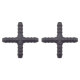2 x YOU.S Original Schlauchverbinder Zwischenstück RGV Ø 8x8x8x8 mm - X Form