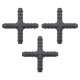 3 x YOU.S Original Schlauchverbinder Zwischenstück RGV Ø 8x8x8x8 mm - X Form