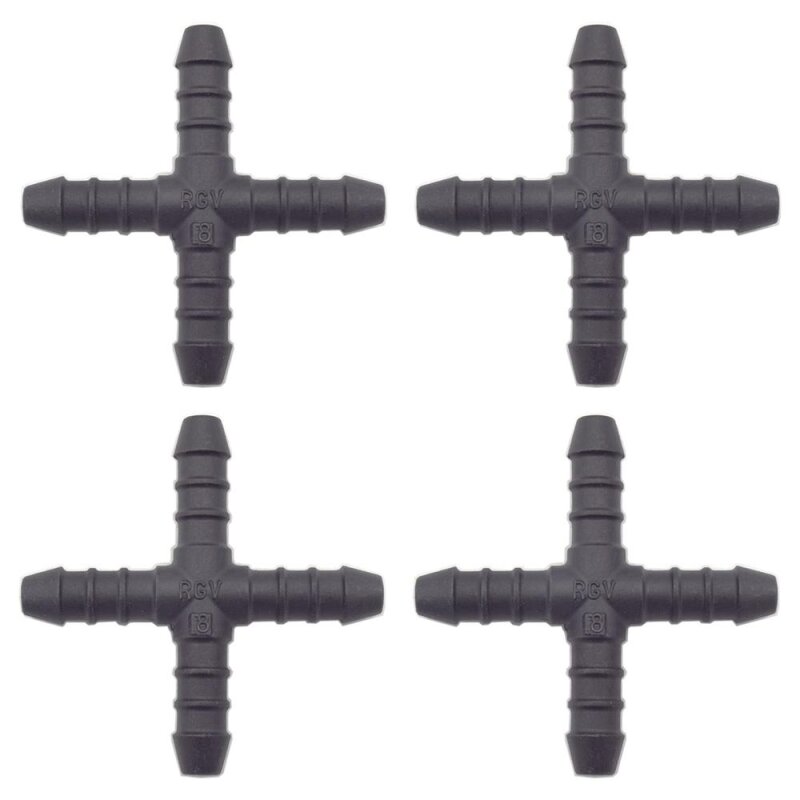 4 x YOU.S Original Schlauchverbinder Zwischenstück RGV Ø 8x8x8x8 mm - X Form