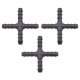 3 x YOU.S Original Schlauchverbinder Zwischenstück RGV Ø 6x6x6x6 mm - X Form