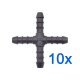 10 x YOU.S Original Schlauchverbinder Zwischenstück RGV Ø 6x6x6x6 mm - X Form