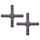 2 x YOU.S Original Schlauchverbinder Zwischenstück RGV Ø 5x5x5x5 mm - X Form
