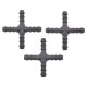 3 x YOU.S Original Schlauchverbinder Zwischenstück RGV Ø 5x5x5x5 mm - X Form
