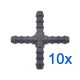 10 x YOU.S Original Schlauchverbinder Zwischenstück RGV Ø 5x5x5x5 mm - X Form
