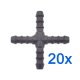 20 x YOU.S Original Schlauchverbinder Zwischenstück RGV Ø 5x5x5x5 mm - X Form