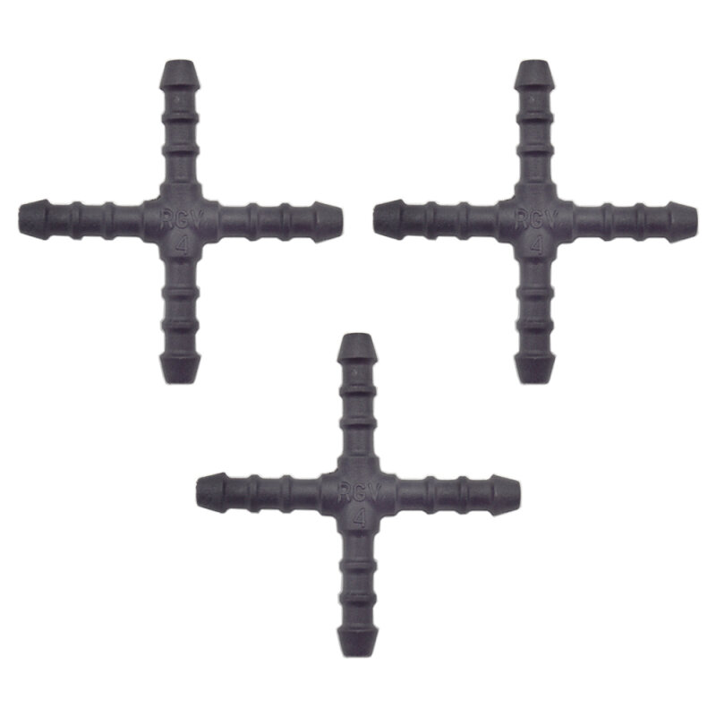 3 x YOU.S Original Schlauchverbinder Zwischenstück RGV Ø 4x4x4x4 mm - X Form