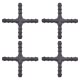 4 x YOU.S Original Schlauchverbinder Zwischenstück RGV Ø 4x4x4x4 mm - X Form