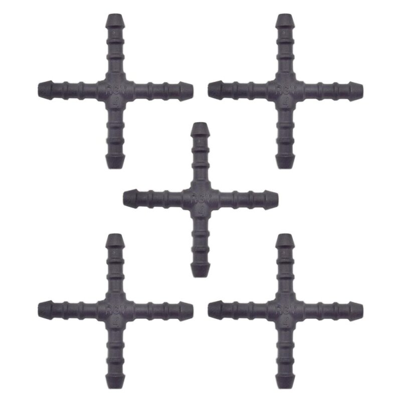 5 x YOU.S Original Schlauchverbinder Zwischenstück RGV Ø 4x4x4x4 mm - X Form