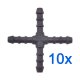 10 x YOU.S Original Schlauchverbinder Zwischenstück RGV Ø 4x4x4x4 mm - X Form