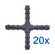 20 x YOU.S Original Schlauchverbinder Zwischenstück RGV Ø 4x4x4x4 mm - X Form