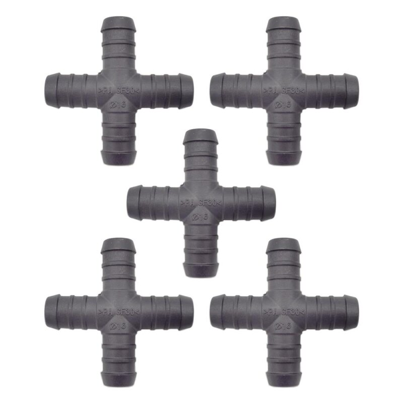 5 x YOU.S Original Schlauchverbinder Zwischenstück RGV Ø 16x16x16x16 mm - X Form