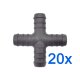 20 x YOU.S Original Schlauchverbinder Zwischenstück RGV Ø 16x16x16x16 mm - X Form