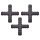 3 x YOU.S Original Schlauchverbinder Zwischenstück RGV Ø 14x14x14x14 mm - X Form