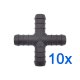 10 x YOU.S Original Schlauchverbinder Zwischenstück RGV Ø 14x14x14x14 mm - X Form