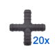 20 x YOU.S Original Schlauchverbinder Zwischenstück RGV Ø 14x14x14x14 mm - X Form
