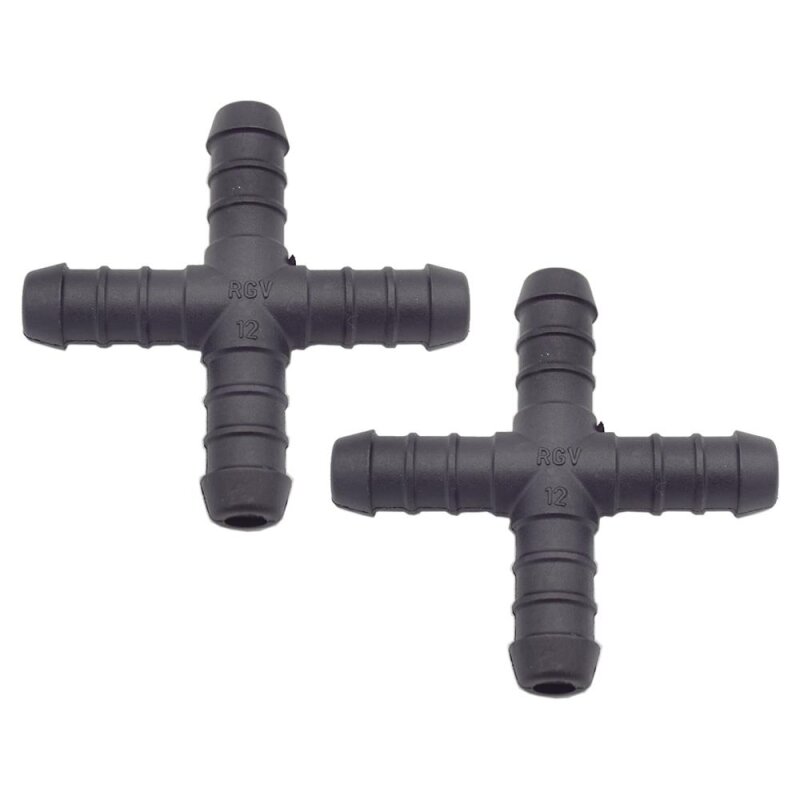 2 x YOU.S Original Schlauchverbinder Zwischenstück RGV Ø 12x12x12x12 mm - X Form