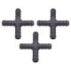 3 x YOU.S Original Schlauchverbinder Zwischenstück RGV Ø 12x12x12x12 mm - X Form