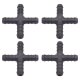 4 x YOU.S Original Schlauchverbinder Zwischenstück RGV Ø 12x12x12x12 mm - X Form
