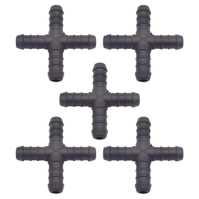 5 x YOU.S Original Schlauchverbinder Zwischenstück RGV Ø 12x12x12x12 mm - X Form