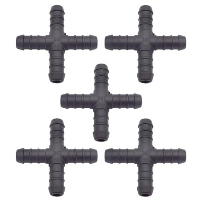 5 x YOU.S Original Schlauchverbinder Zwischenstück RGV Ø 12x12x12x12 mm - X Form