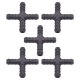5 x YOU.S Original Schlauchverbinder Zwischenstück RGV Ø 12x12x12x12 mm - X Form