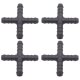 4 x YOU.S Original Schlauchverbinder Zwischenstück RGV Ø 10x10x10x10 mm - X Form