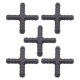 5 x YOU.S Original Schlauchverbinder Zwischenstück RGV Ø 10x10x10x10 mm - X Form