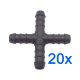 20 x YOU.S Original Schlauchverbinder Zwischenstück RGV Ø 10x10x10x10 mm - X Form