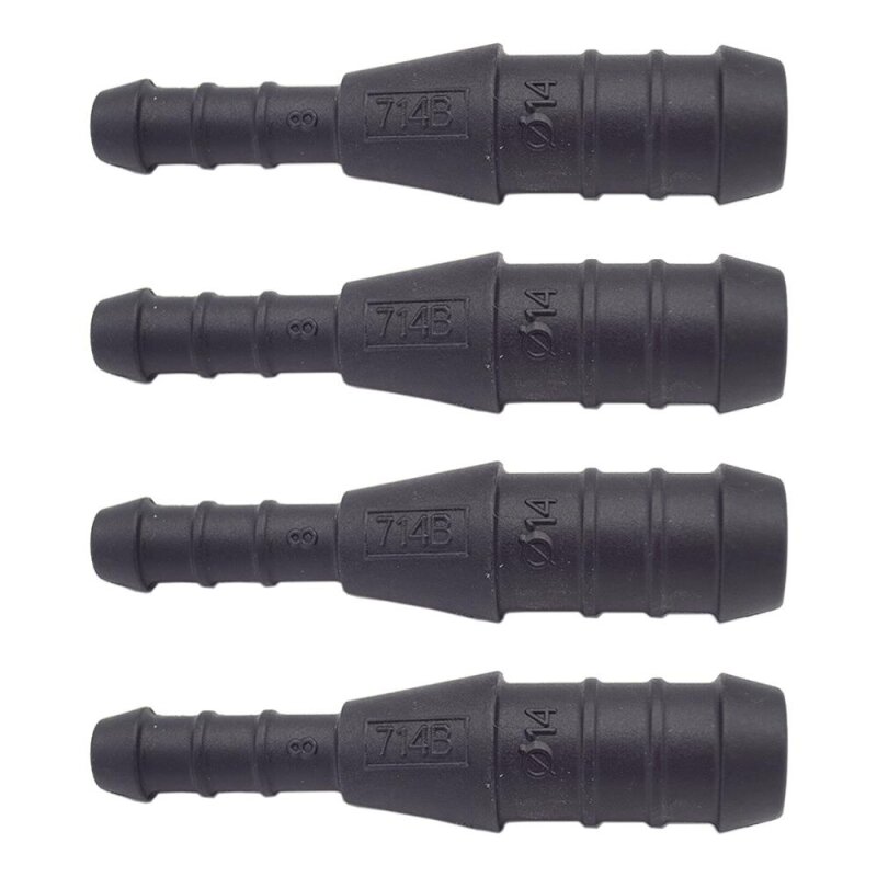 4 x YOU.S Original Schlauchverbinder Leitung Zwischenstück Ø 14x8 mm - Gerade Form