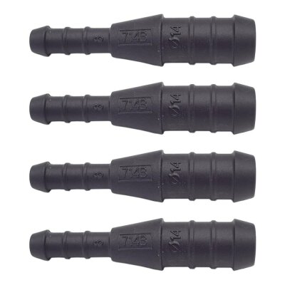 4 x YOU.S Original Schlauchverbinder Leitung Zwischenstück Ø 14x8 mm - Gerade Form