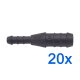 20 x YOU.S Original Schlauchverbinder Leitung Zwischenstück Ø 14x8 mm - Gerade Form
