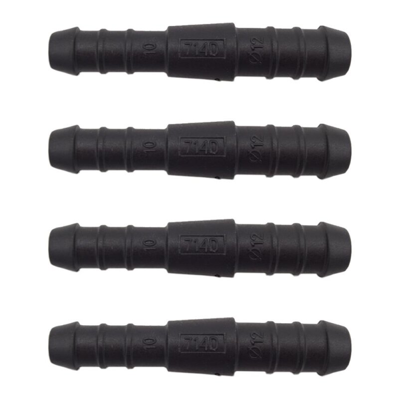 4 x YOU.S Original Schlauchverbinder Leitung Zwischenstück Ø 12x10 mm - Gerade Form