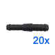 20 x YOU.S Original Schlauchverbinder Leitung Zwischenstück Ø 12x10 mm - Gerade Form