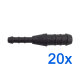 20 x YOU.S Original Schlauchverbinder Leitung Zwischenstück Ø 12x6 mm - Gerade Form