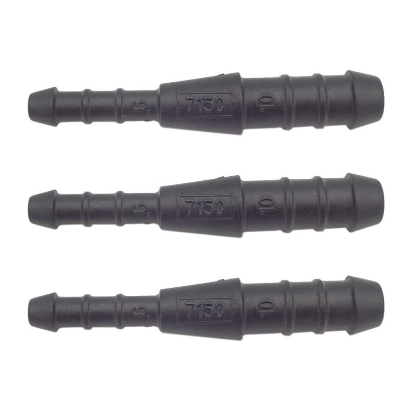 3 x YOU.S Original Schlauchverbinder Leitung Zwischenstück Ø 10x6 mm - Gerade Form
