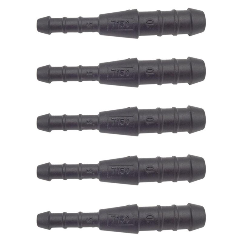 5 x YOU.S Original Schlauchverbinder Leitung Zwischenstück Ø 10x6 mm - Gerade Form