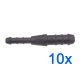 10 x YOU.S Original Schlauchverbinder Leitung Zwischenstück Ø 10x6 mm - Gerade Form