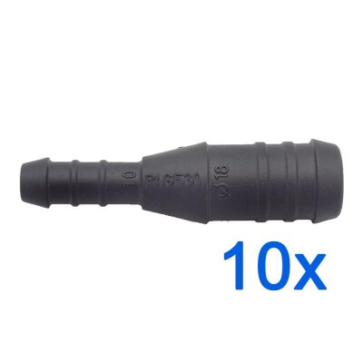 10 x YOU.S Original Schlauchverbinder Leitung Zwischenstück Ø 18x10 mm - Gerade Form