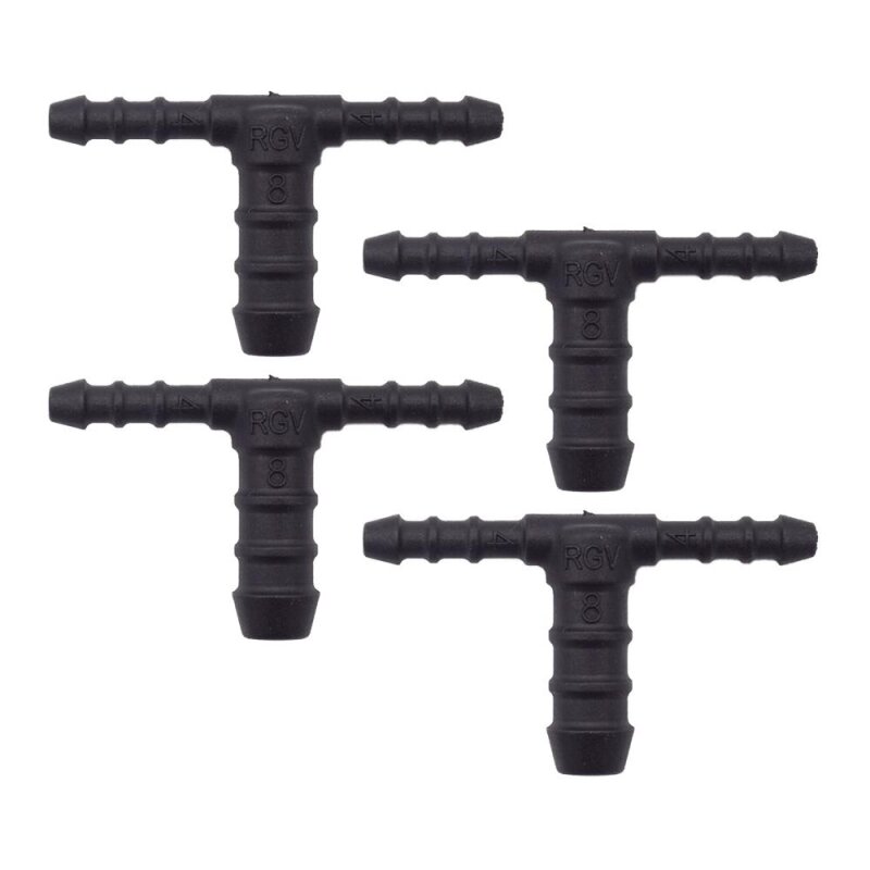 4 x YOU.S Original Schlauchverbinder Zwischenstück RGV Ø 4x4x8 mm - T-Stück Reduzierer
