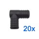 20 x YOU.S Original Schlauchverbinder Zwischenstück RGV Ø 32x32 mm 90° Winkel - L Form
