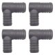 4 x YOU.S Original Schlauchverbinder Zwischenstück RGV Ø 32x28 mm 90° Winkel - L Form