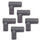 5 x YOU.S Original Schlauchverbinder Zwischenstück RGV Ø 32x28 mm 90° Winkel - L Form