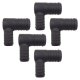 5 x YOU.S Original Schlauchverbinder Zwischenstück RGV Ø 32x25 mm 90° Winkel - L Form