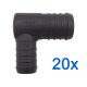 20 x YOU.S Original Schlauchverbinder Zwischenstück RGV Ø 32x25 mm 90° Winkel - L Form
