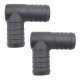 2 x YOU.S Original Schlauchverbinder Zwischenstück RGV Ø 25x25 mm 90° Winkel - L Form