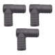 3 x YOU.S Original Schlauchverbinder Zwischenstück RGV Ø 25x25 mm 90° Winkel - L Form