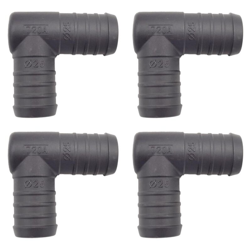 4 x YOU.S Original Schlauchverbinder Zwischenstück RGV Ø 25x25 mm 90° Winkel - L Form