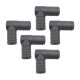 5 x YOU.S Original Schlauchverbinder Zwischenstück RGV Ø 25x25 mm 90° Winkel - L Form